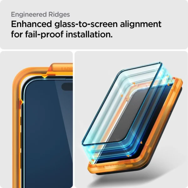 Spigen ALM Glass FC grūdintas stiklas iPhone 15 Pro Max – juodas, 2 vnt. - Image 8