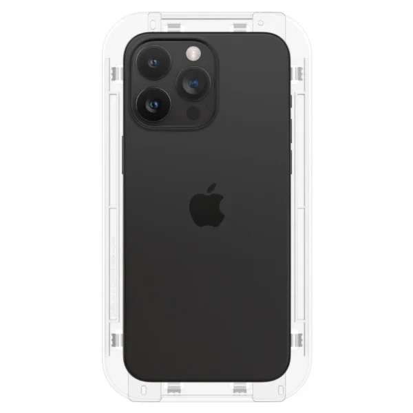 Spigen Glas.tR EZ Fit FC grūdintas stiklas iPhone 15 Pro – juodas, 2 vnt. - Image 7