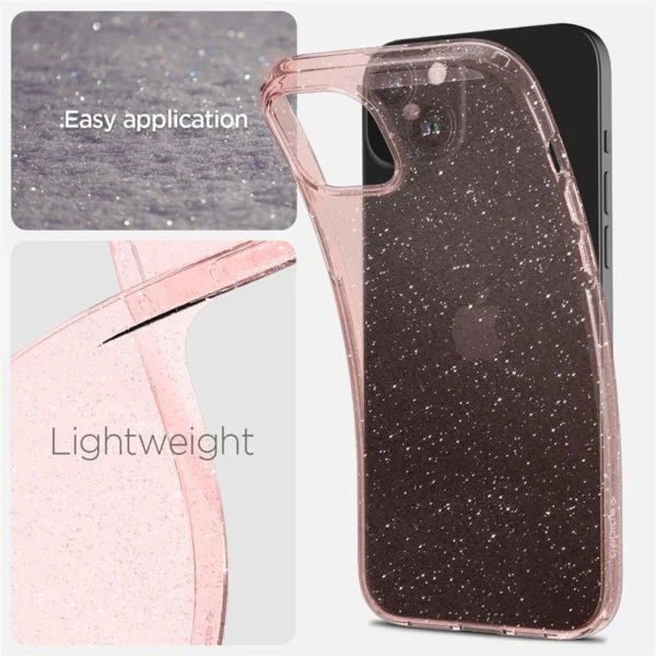 Spigen Liquid Crystal Glitter dėklas iPhone 15 Plus – rožinis / permatomas - Image 2