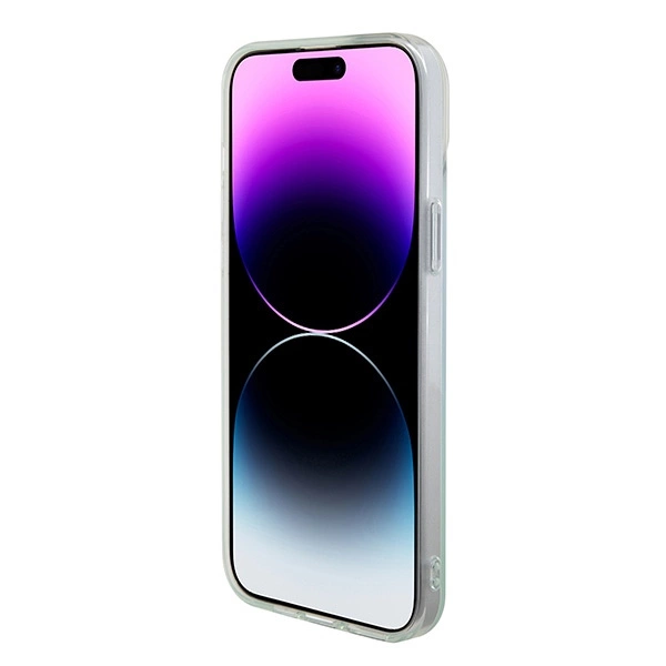 Guess GUHMP15MHITSQ iPhone 15 Plus 6.7" žydras kietas dėklas IML Iridescent MagSafe - Image 5