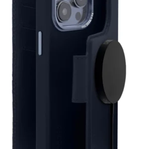 Decoded Detachable Wallet Case Leather with MagSafe with Flip for iPhone 14 Pro - Navy Blue