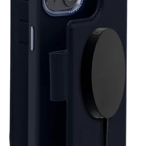 Decoded Detachable Wallet Case Leather with MagSafe with Flip for iPhone 14 Plus - Navy Blue