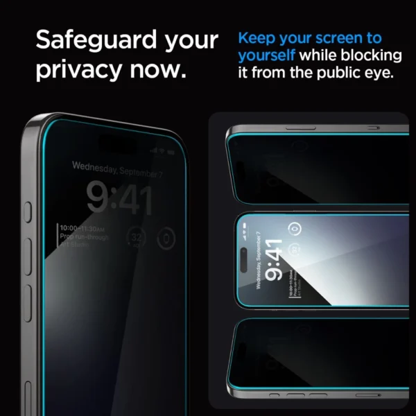 Spigen Glas.tR EZ Fit privatumo grūdintas stiklas skirtas iPhone 15 Plus - Image 6
