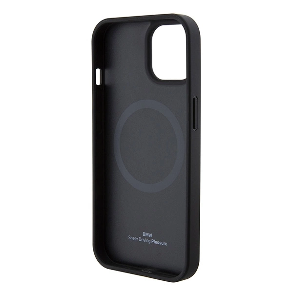 BMW BMHMP15SSLLBK iPhone 15 6.1" juodas/juodas MagSafe kietas dėklas su logotipo spaudu Signature - Image 7