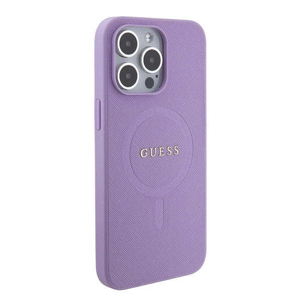 Guess GUHMP15XPSAHMCU iPhone 15 Pro Max 6.7" violetinis/violetinis kietas dėklas Saffiano MagSafe - Image 4