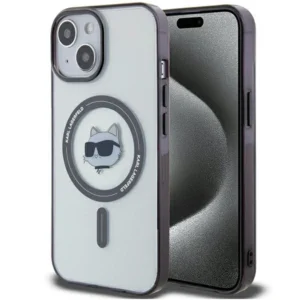 Karl Lagerfeld KLHMP15SHCHNOTK iPhone 15 6.1" transparent hardcase IML Choupette`s Head MagSafe