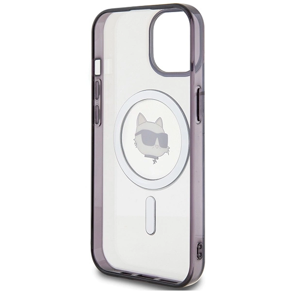 Karl Lagerfeld KLHMP15SHCHNOTK iPhone 15 6.1" permatomas kietas dėklas IML Choupette galva MagSafe - Image 7