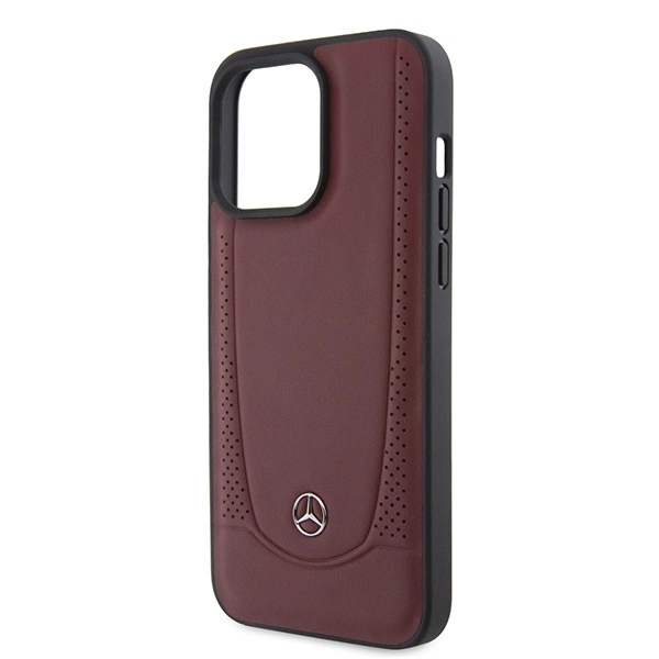 Mercedes MEHCP15LARMRE iPhone 15 Pro 6.1" raudonas/raudonas kietas odinis dėklas Leather Urban Bengale - Image 6