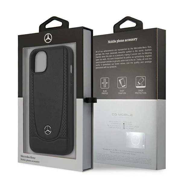 Mercedes MEHCP15MARMBK iPhone 15 Plus 6.7" juodas/juodas kietas odinis dėklas Leather Urban - Image 8