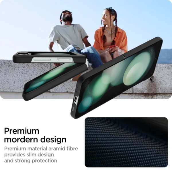 Spigen Airskin Pro dėklas skirtas Samsung Galaxy Z Flip 5 - juodas - Image 8