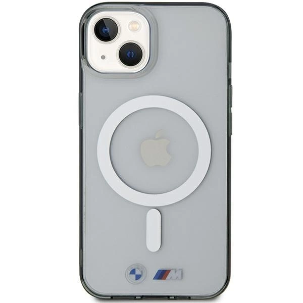 BMW sidabrinis žiedas MagSafe dėklas iPhone 15 - permatomas - Image 3