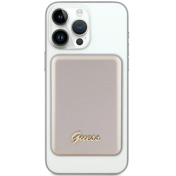 Guess MagSafe Metal Script Logo indukcinis powerbank 5W 3000mAh - auksinis - Image 2