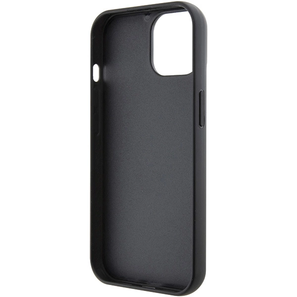 Karl Lagerfeld fiksuotas blizgus Ikonik logotipo metalinis smeigtukas dėklas skirtas iPhone 15 - juodas - Image 7