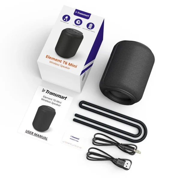 Tronsmart T6 Mini Bluetooth 5.3 15W belaidis garsiakalbis - juodas - Image 6