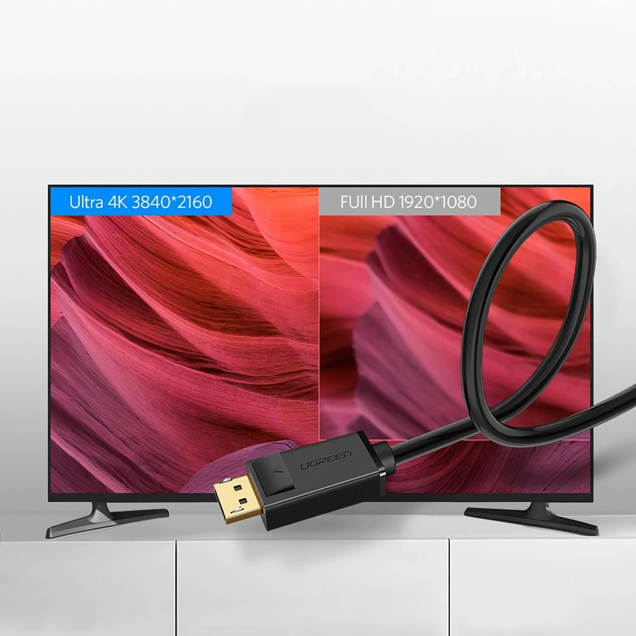 Ugreen DP102 10213 DisplayPort 1.2 4K / DisplayPort 1.2 4K laidas 5 m - juodas - Image 3