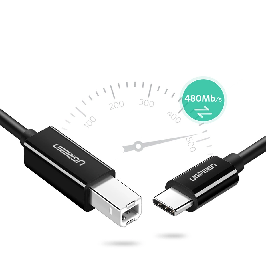 Ugreen US241 USB-C 2.0 - USB-B laidas 1 m - juodas - Image 5