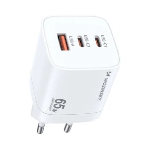 Wozinsky CGWCW 65W USB-A / 2 x USB-C GaN wall charger - white