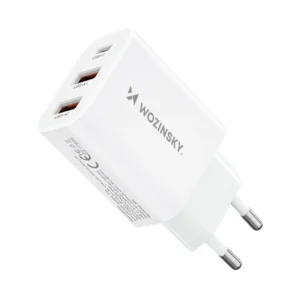 Wozinsky CWCUCW 30W USB-C / 2 x USB-A wall charger - white