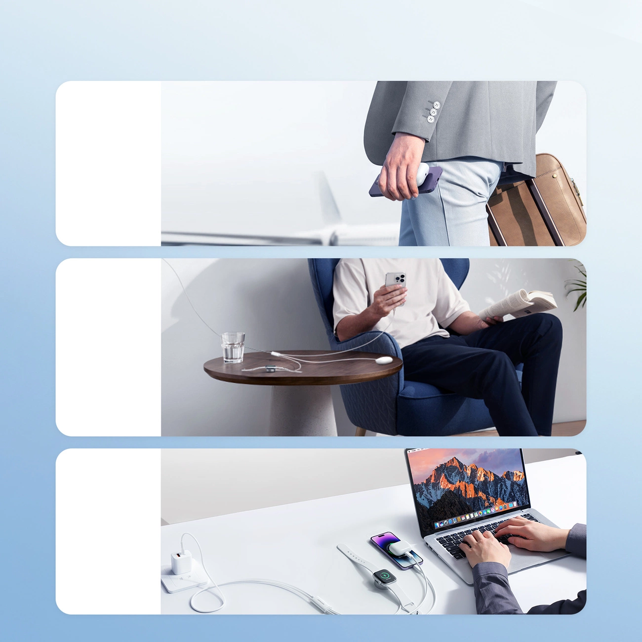 Joyroom S-IW007 3-in-1 USB-A magnetinis įkrovimo laidas - Lightning 1,2 m - baltas - Image 15