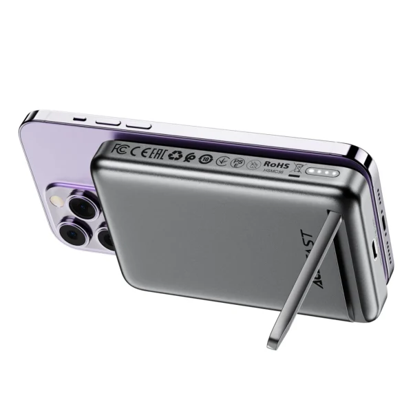 Acefast M6 PD 20W 10000mAh indukcinis powerbank + laidas - juodas - Image 2