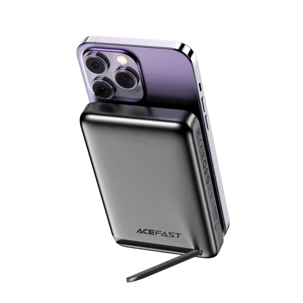 Acefast M6 PD 20W 10000mAh indukcinis powerbank + laidas - juodas - Image 3
