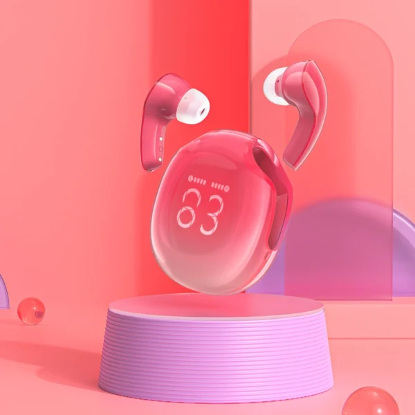 Acefast T9 Bluetooth 5.3 in-ear belaidės ausinės - raudonos - Image 7