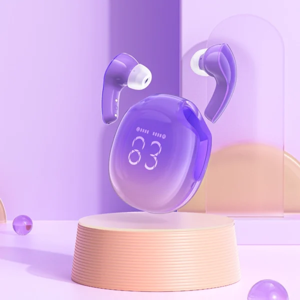 Acefast T9 Bluetooth 5.3 in-ear belaidės ausinės - violetinės - Image 7