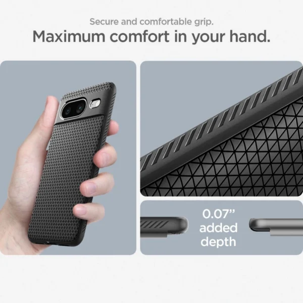 Spigen Liquid Air dėklas Google Pixel 8 - matinė juoda - Image 17
