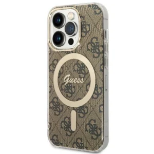 Guess IML 4G MagSafe case for iPhone 15 Pro - brown