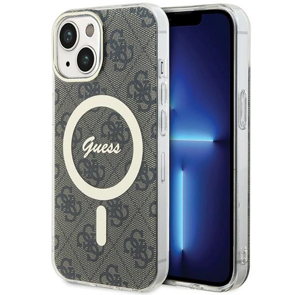Guess IML 4G MagSafe case for iPhone 15 - brown