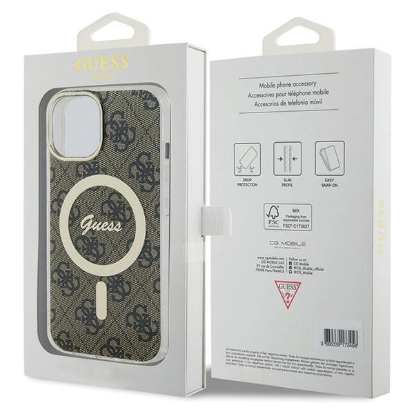 Guess IML 4G MagSafe dėklas iPhone 15 - rudas - Image 8