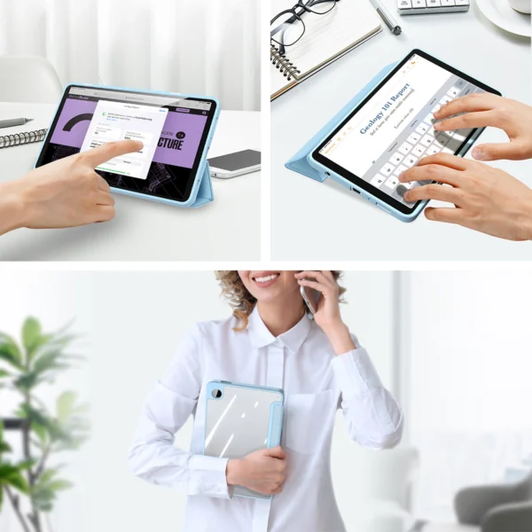Dux Ducis Toby dėklas su atverčiamu stoveliu Samsung Galaxy Tab A9 8,7'' - mėlynas - Image 3