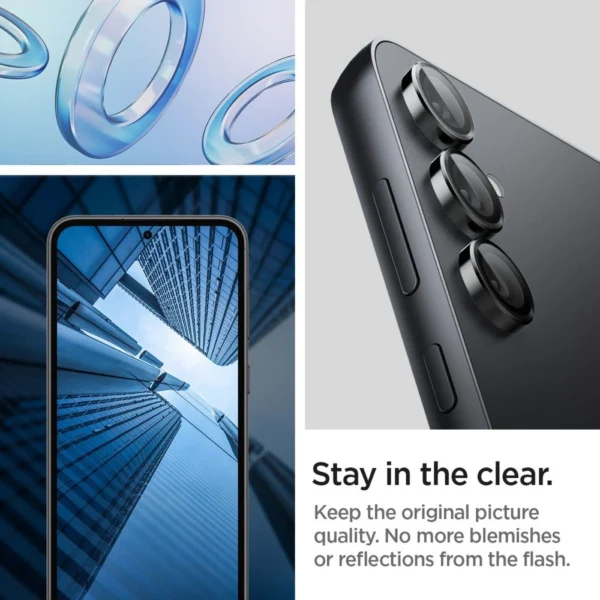 Spigen Glas.tR EZ Fit Optik kameros apsauga Samsung Galaxy S23 FE - juoda, 2 vnt. - Image 10