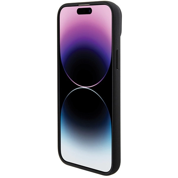 BMW BMHCP15M22PTDK iPhone 15 Plus 6,7" juodas/juodas Leather Stamp Tricolor - Image 5