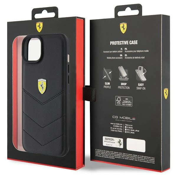 Ferrari FEHCP15MRDUK iPhone 15 Plus 6,7" juodas/juodas hardcase Quilted Metal Logo - Image 8