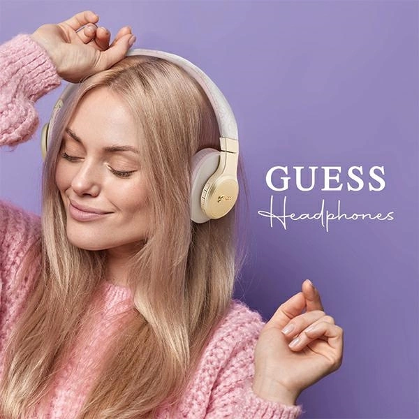 Guess Bluetooth ausinės ant ausų GUBH604GEMP rožinės/rožinės 4G Script - Image 5
