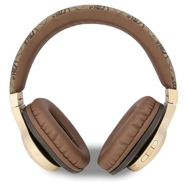 Guess Bluetooth ausinės ant ausų GUBH604GEMW rudos/rudos 4G Script - Image 2