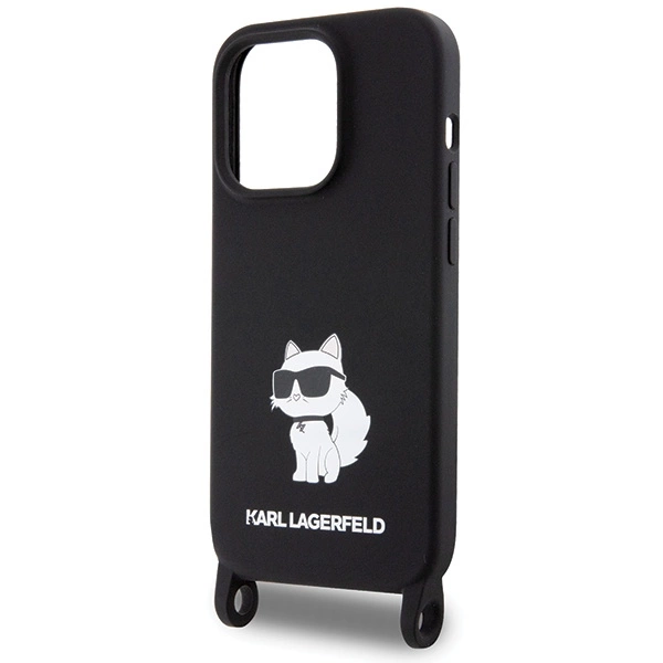 Karl Lagerfeld KLHCP15XSCBSCNK iPhone 15 Pro Max 6,7" hardcase juodas/juodas Crossbody silikoninis Choupette - Image 5