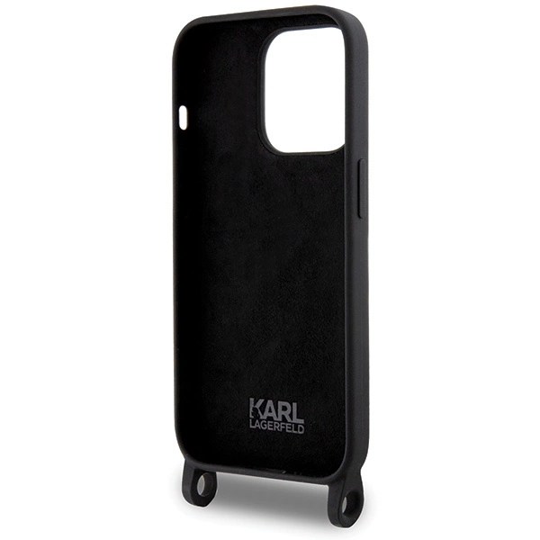 Karl Lagerfeld KLHCP15XSCBSKNK iPhone 15 Pro Max 6,7" hardcase juodas/juodas Crossbody silikoninis Ikonik - Image 6
