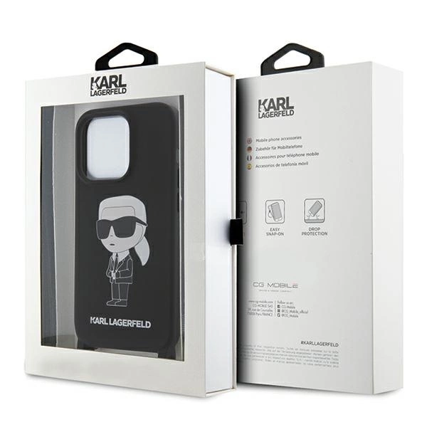 Karl Lagerfeld KLHCP15XSCBSKNK iPhone 15 Pro Max 6,7" hardcase juodas/juodas Crossbody silikoninis Ikonik - Image 7