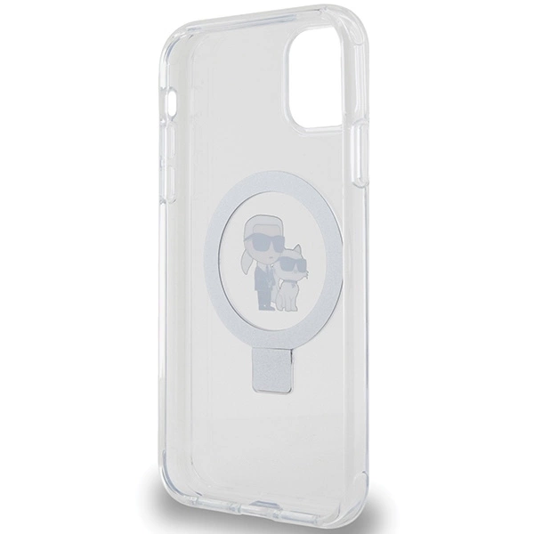 Karl Lagerfeld KLHMN61HMRSKCH iPhone 11 / Xr 6,1" baltas/baltas hardcase Ring Stand Karl & Choupette MagSafe - Image 7