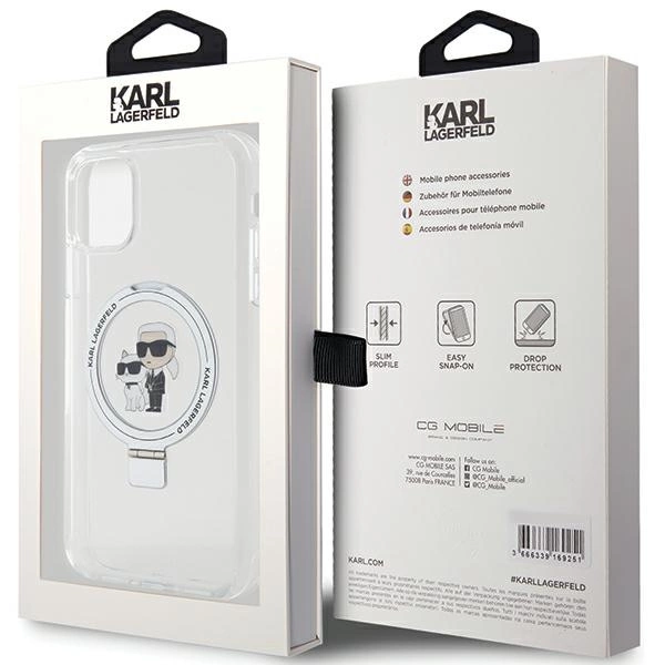 Karl Lagerfeld KLHMN61HMRSKCH iPhone 11 / Xr 6,1" baltas/baltas hardcase Ring Stand Karl & Choupette MagSafe - Image 8