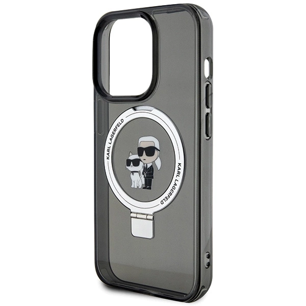 Karl Lagerfeld KLHMP13LHMRSKCK iPhone 13 Pro 6,1" juodas/juodas hardcase Ring Stand Karl & Choupette MagSafe - Image 6