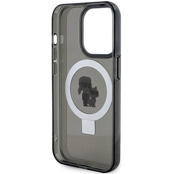 Karl Lagerfeld KLHMP13LHMRSKCK iPhone 13 Pro 6,1" juodas/juodas hardcase Ring Stand Karl & Choupette MagSafe - Image 7