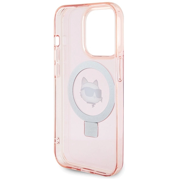Karl Lagerfeld KLHMP15LHMRSCHP iPhone 15 Pro 6,1" rožinis/rožinis hardcase Ring Stand Choupette Head MagSafe - Image 7