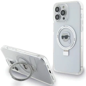 Karl Lagerfeld KLHMP15LHMRSKHH iPhone 15 Pro 6.1" white/white hardcase Ring Stand Karl Head MagSafe