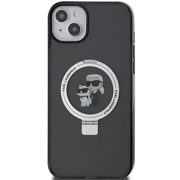 Karl Lagerfeld KLHMP15MHMRSKCK iPhone 15 Plus 6,7" juodas/juodas hardcase Ring Stand Karl & Choupette MagSafe - Image 3
