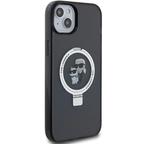 Karl Lagerfeld KLHMP15MHMRSKCK iPhone 15 Plus 6,7" juodas/juodas hardcase Ring Stand Karl & Choupette MagSafe - Image 4