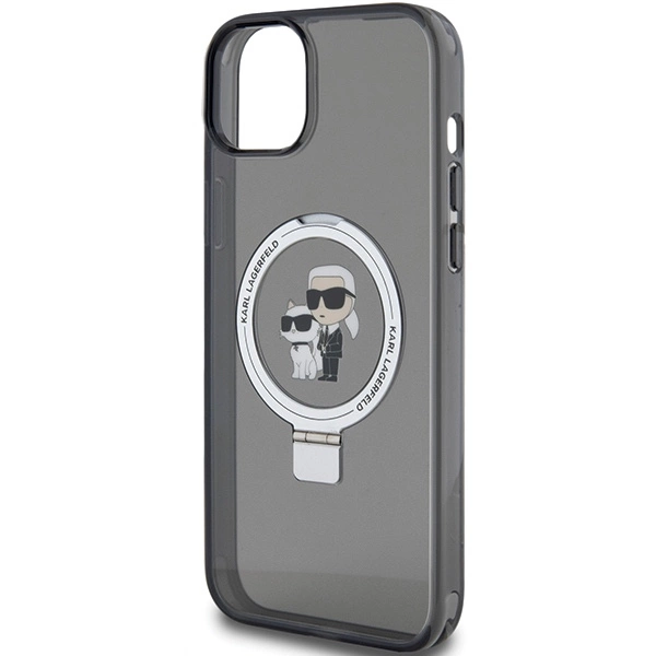 Karl Lagerfeld KLHMP15MHMRSKCK iPhone 15 Plus 6,7" juodas/juodas hardcase Ring Stand Karl & Choupette MagSafe - Image 6