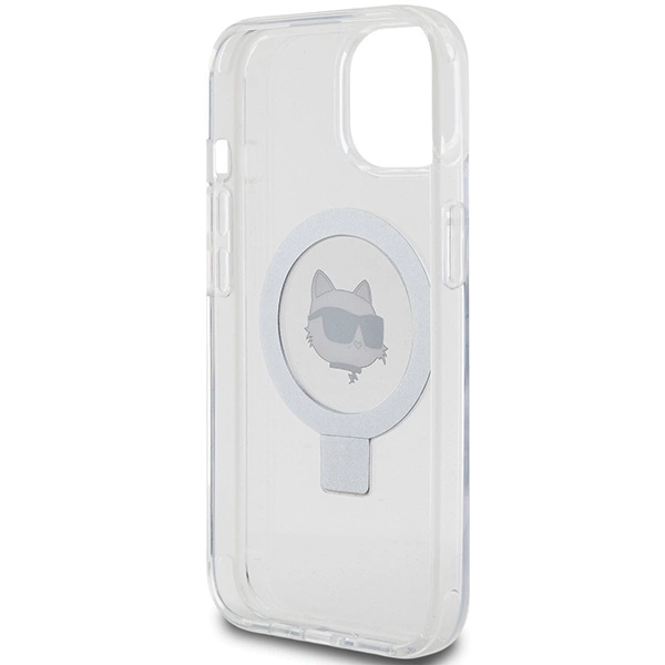 Karl Lagerfeld KLHMP15SHMRSCHH iPhone 15 6,1" baltas/baltas hardcase Ring Stand Choupette Head MagSafe - Image 7